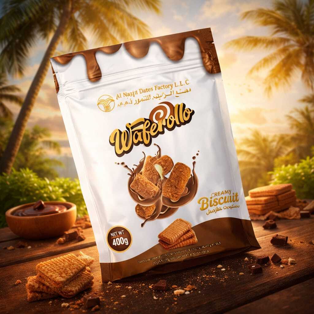 WAFEROLLO BISCUIT CHOCOLATE  400 GM